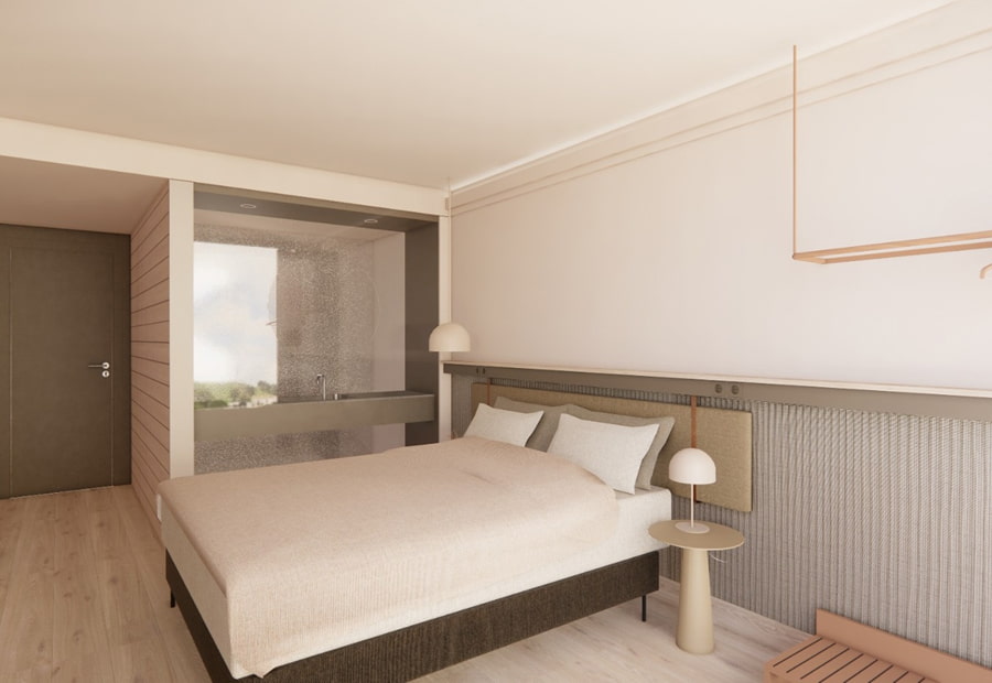hotel los pasiegos Estancia con cama doble y bañera de hidromasaje